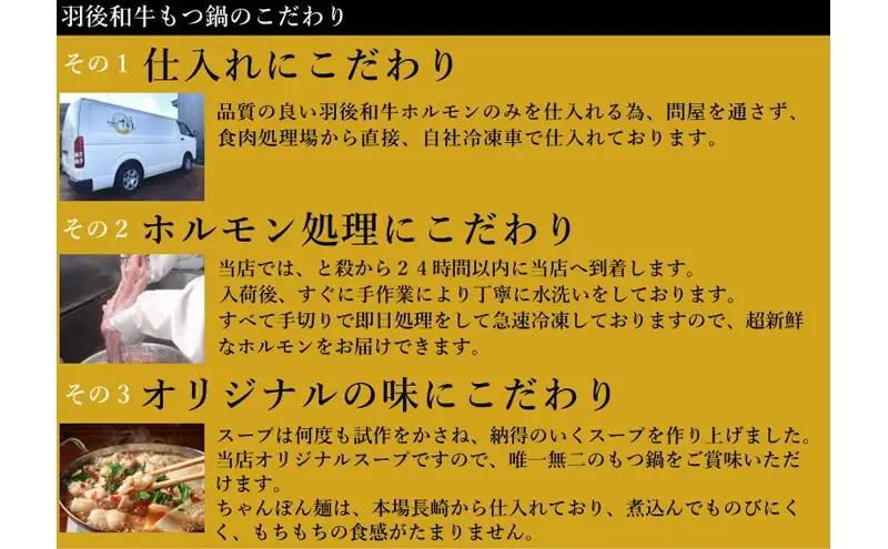 羽後和牛もつ鍋セット2～3人前 しょうゆ味 鍋物 グルメ 新鮮ホルモン 夕飯 集まり イベント 女子会 忘年会 新年会 鍋料理 