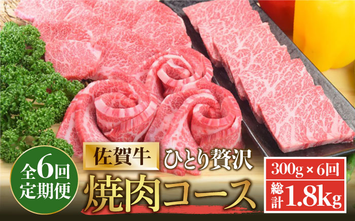 ＜6回定期便＞佐賀牛希少部位含む～ひとり贅沢焼肉コース～ ランプ/クリ/トウガラシ/ザブトン/カイノミなど【ミートフーズ華松】 [FAY072]