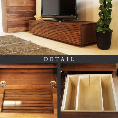 ふるさと納税 大川市 【大川家具】無垢材　テレビボード　風雅　ローボード　幅1500【設置付き】ウォールナット　 |  | 02