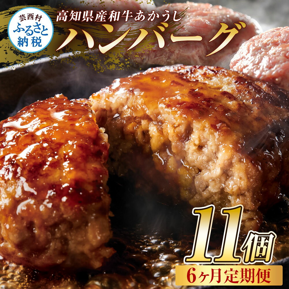 【ふるさと納税】創業50年老舗レストランの幻の和牛あかうしハンバーグ120g×11ケ 6ヶ月定期便 土佐あかうし 美鮮豚 牛肉 高級 ハンバーグ 冷凍 美味しい 肉汁ハンバーグ 焼くだけ 小分け 個包装 高級 国産 定期便 ランキング 人気 故郷納税 ランキンング おすすめ