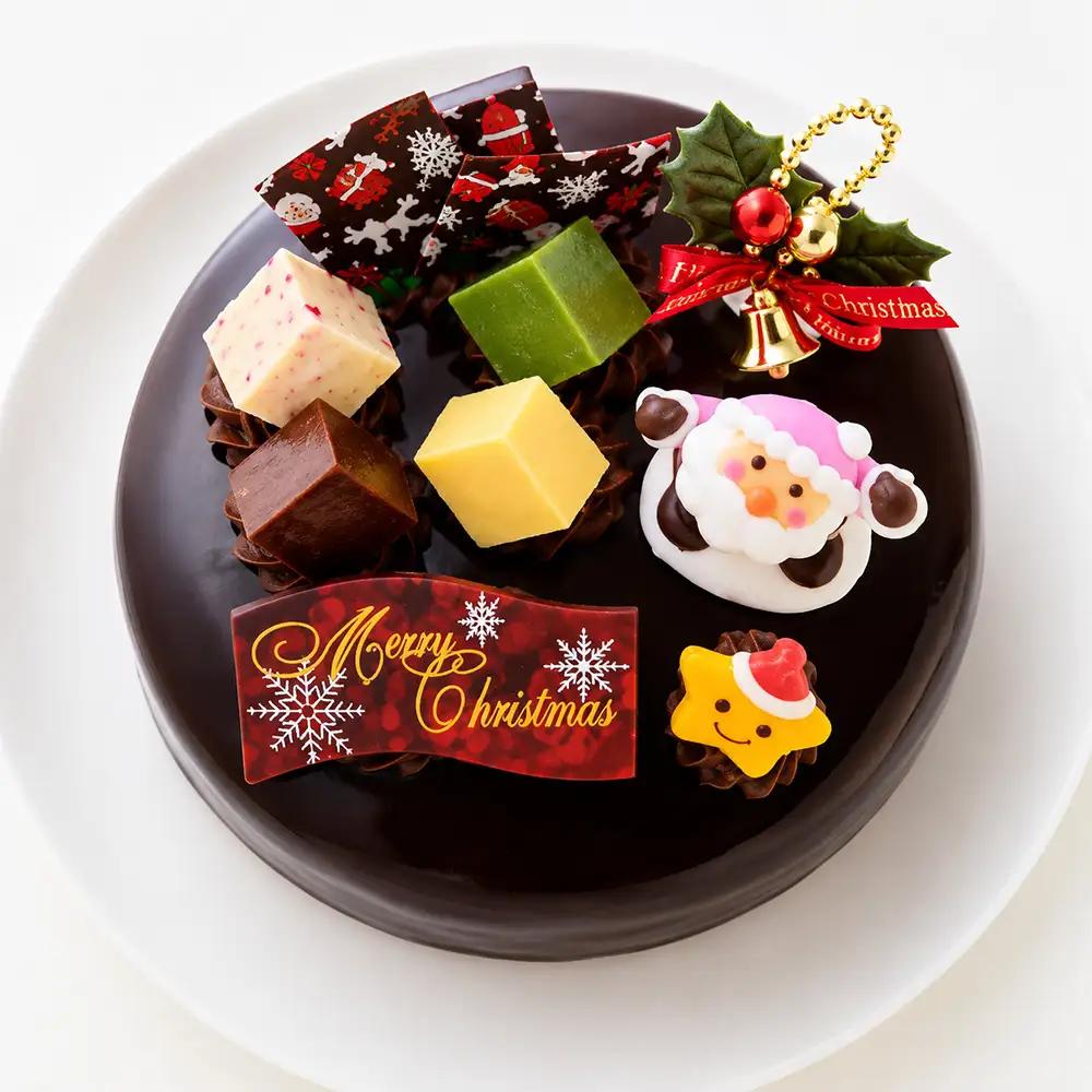クリスマスケーキ ドリップクリスマスチョコケーキ 5号 ホール型 【2026年12月18日から23日発送予定】
