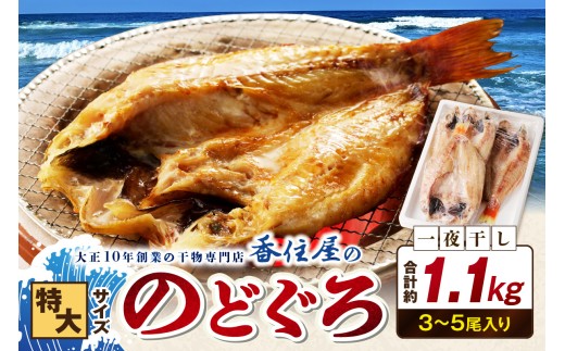 【 お中元 】山陰浜田 香住屋のこだわり干物「特大のどぐろ一夜干し」（3～5尾） 魚 一夜干し 干物 のどぐろ アカムツ 天然 加工品 ギフト 贈り物 【024_1981】