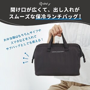 保冷がま口型ランチバッグ L ケアフルセレクション KGA2 256318　5-138