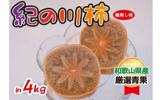 
            黒くて甘い 紀の川柿 4kg ★和歌山県オリジナル★［KF04］
          