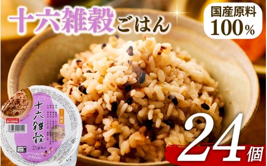 十六雑穀 ごはんパック 160g 24個 パックごはん パックご飯 ごはんパック ご飯パック パックライス パック 16雑穀 雑穀 米 ごはん ご飯 こめ ライス 備蓄 保存 防災 レンジ 調理 簡単 レンチン 温めるだけ 栄養 ヘルシー 国産 24 24食 レトルト インスタント おいしい 人気 おすすめ おくさま印 大阪 松原
