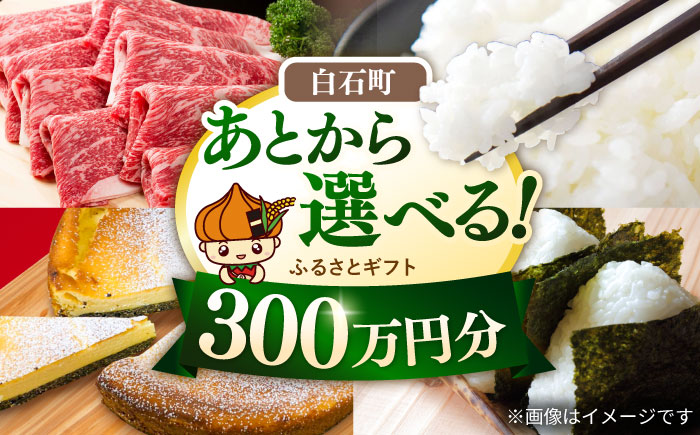 【あとから選べる】白石町ふるさとギフト 300万円分 / あとから寄附 あとからギフト あとからセレクト 選べる寄付 選べるギフト 寄附 300万円 3000000円 肉 米 海苔 [IZY022]