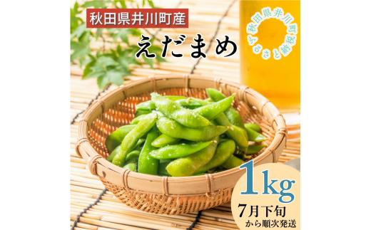 【令和７年分先行受付】枝豆1kg　秋田県井川町産　７月下旬から順次発送