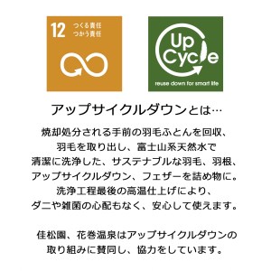 ダウンパッド（羽毛敷きパッド）セミダブル ［サステナブルなダウン×抗菌防臭生地］ 【1328】