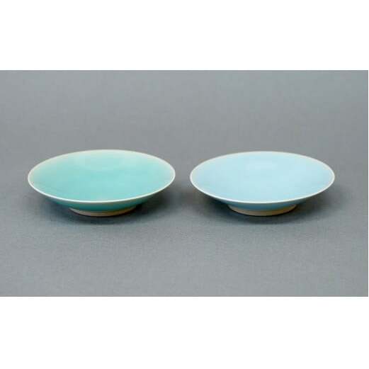 翡翠・天青小皿2枚セット 有田焼 青磁 食器 取皿 作家 梶原大敬 茂正工房 A12-106_イメージ4