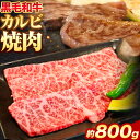 【ふるさと納税】黒毛和牛 カルビ 焼肉 約800g エムエスエイ (株)《30日以内に出荷予定(土日祝除く)》大阪府 羽曳野市 送料無料 牛肉 牛 和牛 焼き肉