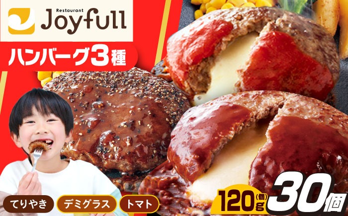【福岡工場直送】ジョイフル ハンバーグ スペシャル 詰め合わせ 3種 30個セット 《築上町》【株式会社　ジョイフル】 [ABAA011]