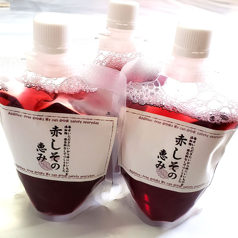 濃い赤しそシロップ「赤しその恵み」200ml×6本