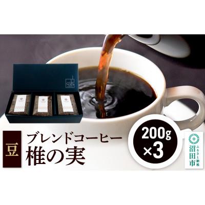 ふるさと納税 沼田市 ブレンドコーヒー【豆】「椎の実」200g×3袋 土田商店