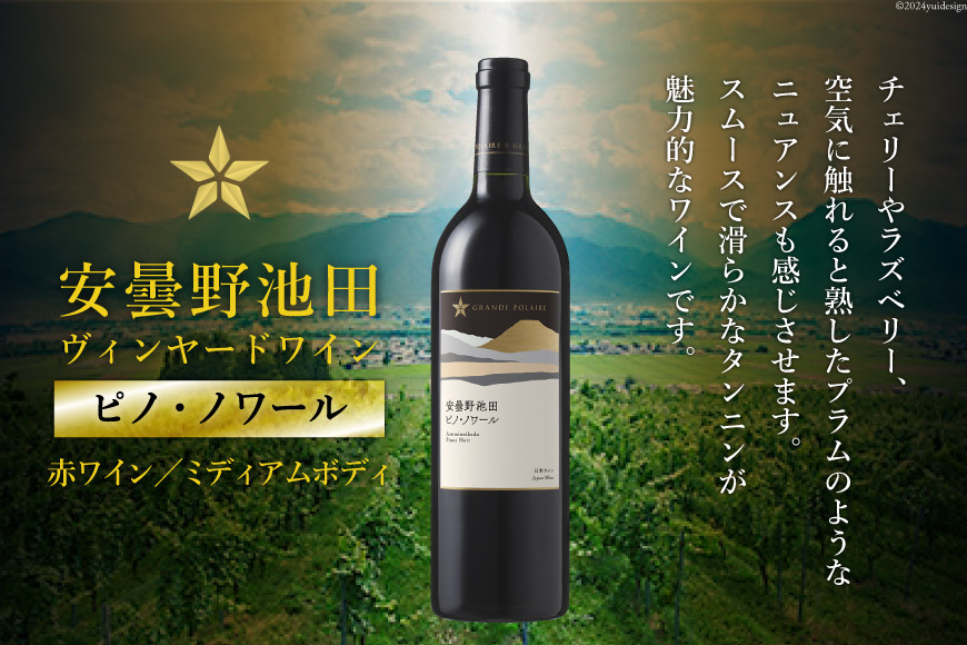 
                  赤ワイン サッポロ グランポレール 安曇野池田ヴィンヤード 「ピノ・ノワール」 750ml [ナチュラルマルシェ ソヨソヨ 長野県 池田町 48110884]  赤 ワイン わいん 赤わいん フルボディ 濃厚 凝縮 お酒 酒 さけ 
                