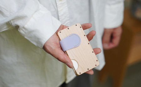 a card case　-木と革の名刺入れ-　【メープル】