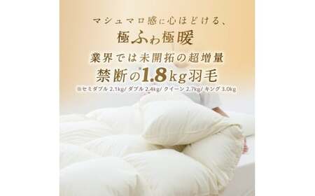 【限界手前シリーズ】超超増量2.4kg 羽毛布団 ダブル 羽毛掛け布団 本掛け 布団 羽毛 羽毛ふとん 掛け布団 ダブルロング 寝具 福岡県 柳川市