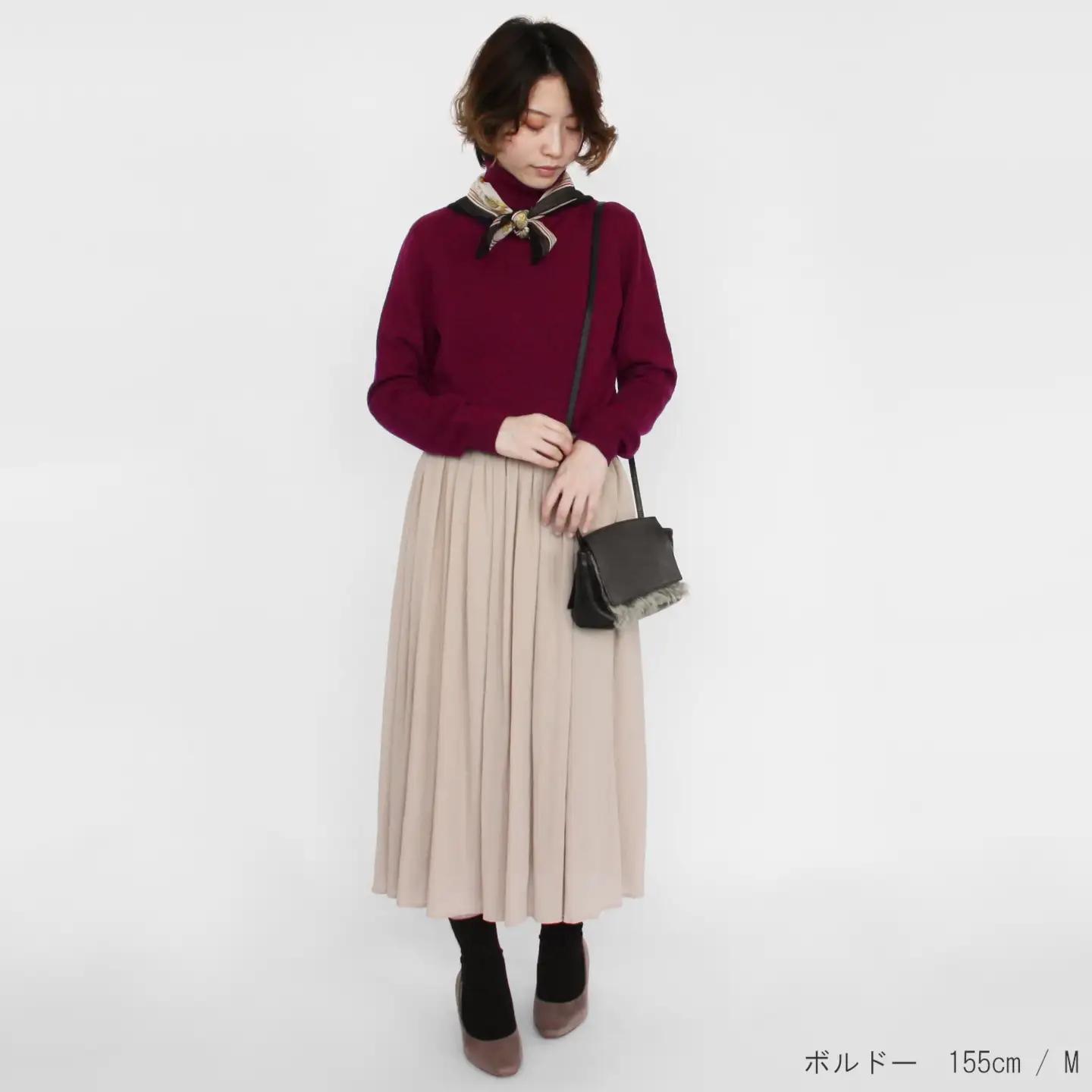 【先行予約】カシミヤタートルネック セーター エンジ M | カシミヤ ニット