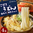 【ふるさと納税】ごぼ天うどん 4食 自家製 辛子明太子 300g セット うどん 中太 こだわり昆布出汁 ごぼう 天ぷら 昆布漬け 柚子 明太子 福岡県 久留米市 立花うどん お取り寄せ グルメ お取り寄せグルメ 食品 麺 魚介 海鮮 冷凍 送料無料