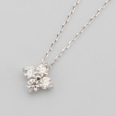 ふるさと納税 甲府市 PT900/PT850 0.2ct ダイヤモンド ペンダントネックレス　FHH-019843 |  | 01