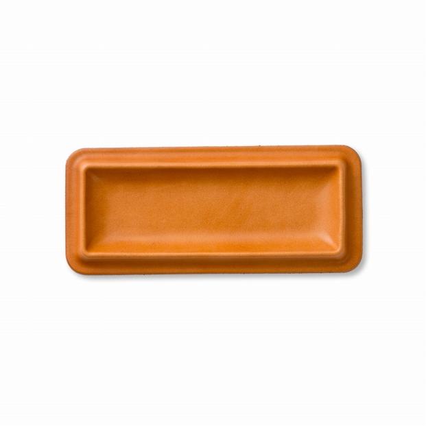 colmレザートレイMサイズ　キャメル　立体成型で作った本革製トレー