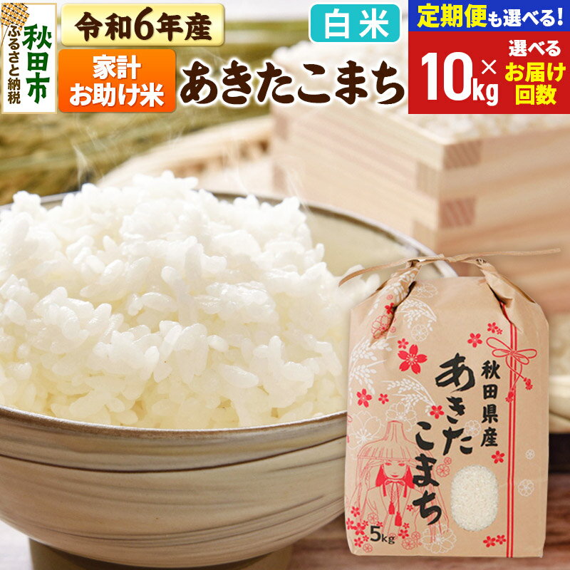 【ふるさと納税】米 令和6年産 あきたこまち 家計お助け米 10kg (5kg×2袋) 【白米】【選べるお届け回数(定期便)】秋田県産 こまちライン