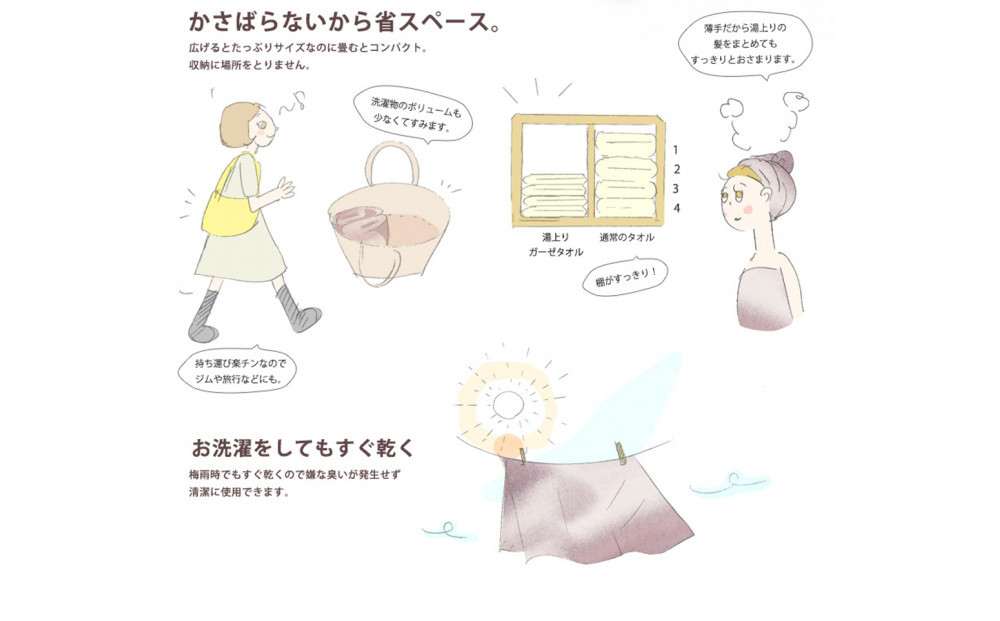 ガーゼバスタオル　通常サイズ　（クラシック・ローズ）