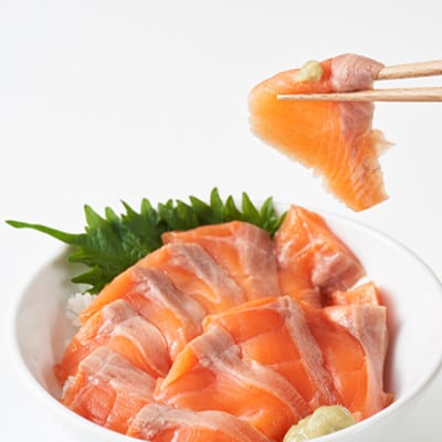 北海道とまりカブトサーモン　ハーフロイン6個(計720g前後)【配送不可地域：離島】