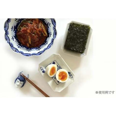 有田焼 染付角小皿 2枚 セット・キング＆クィーン 24to3 西富陶磁器 和食器 食器 小皿 薬味皿 四角い お皿 A18-77_イメージ4