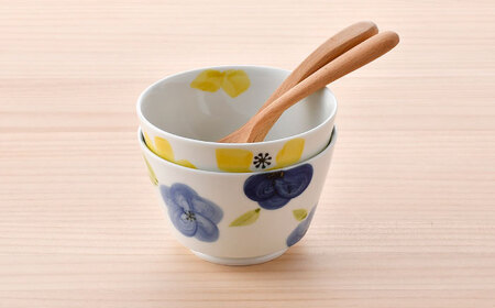 【波佐見焼】仕切鉢・イージー丼 花柄 オリジナルセット 4点【大貴セラミックス/協立陶器】[NB158]