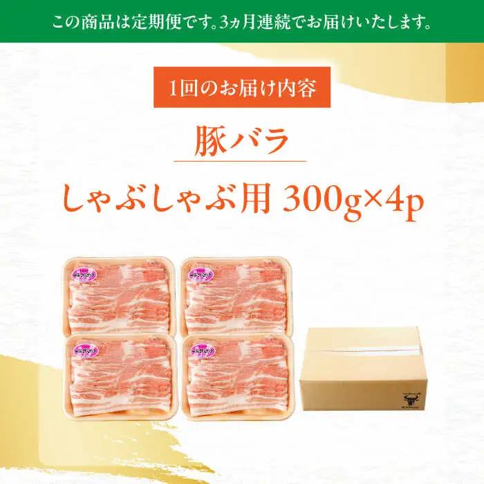 【定期便】 豚肉しゃぶしゃぶ 総計3.6kg NAC610 豚肉 全3回