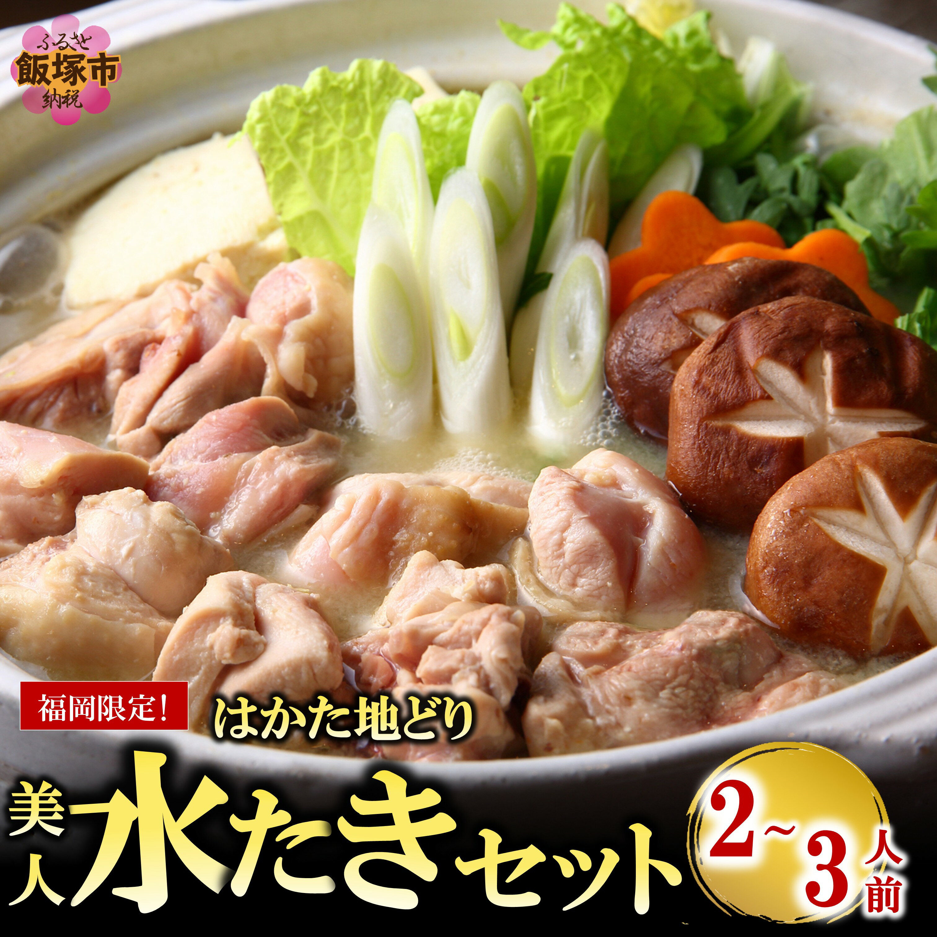 【ふるさと納税】福岡限定！はかた地どり美人水炊きセット 2-3人前【A6-024】