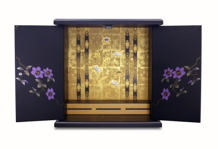 タツクラフト 紀州塗り ミニ仏壇 大 鉄仙 【Tk240】