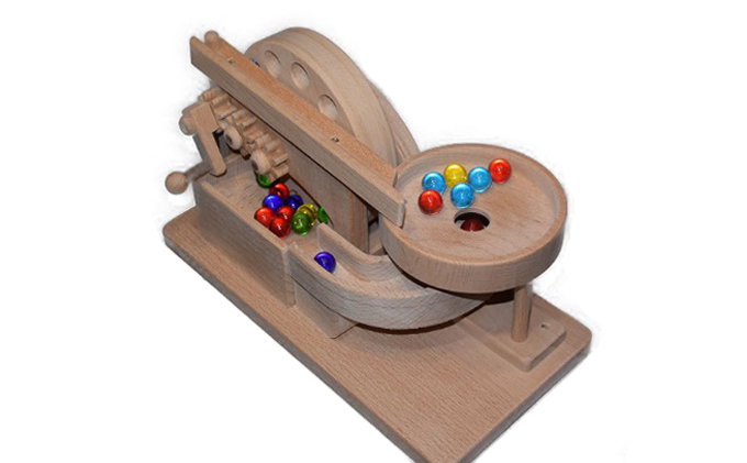 【年末受付限定】ビー玉からくり　プチ円盤トルネード おもちゃ 子供 手作り 木のおもちゃ 木製 日本製 孫 小さい子 キッズ 贈り物 誕生日 からくりおもちゃ 高級ブナ材 