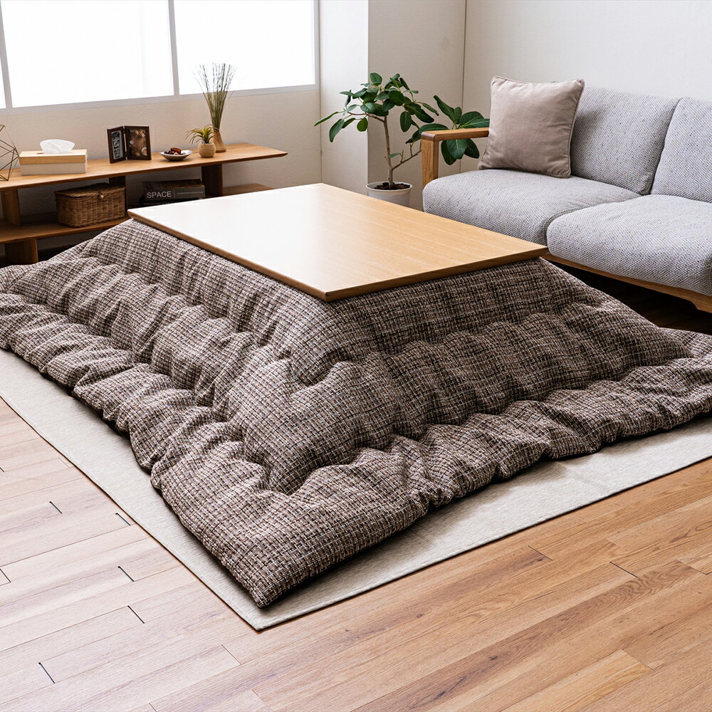 【ふるさと納税】＜選べるカラー・サイズ＞ピルロこたつ掛布団 1枚 RE（レッド） / BR（ブラウン） 正方形 長方形 掛け布団 かけ布団 ふとん 炬燵 コタツ シンプル ポリエステル 冬 あったか 家具 福岡県 柳川市 送料無料