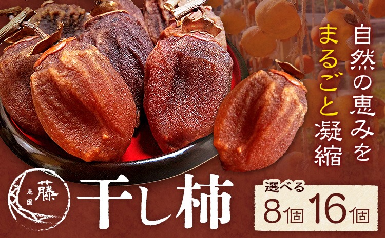 干し柿 選べる内容量 8個 または 16個 柿 果物 フルーツ かき 高瀬柿 御船藤農園《12月中旬-1月中旬頃出荷》熊本県 御船町 ドライフルーツ 甘味 くだもの 和菓子 熊本県産 おやつ スイーツ---mifune_mfn_2_8---