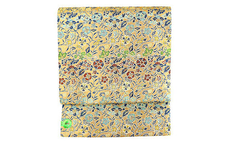 【高島屋選定品】＜龍村美術織物＞仕立て名古屋帯 早雲寺文台裂（金）