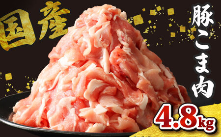 国産豚こま肉 約4.8kg 【 こま肉 】