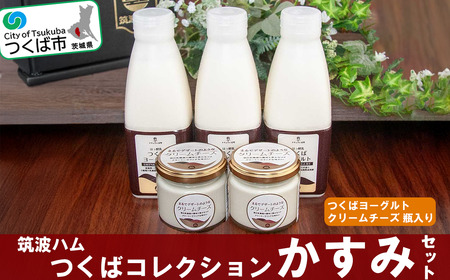 筑波ハム　つくばコレクション　かすみセット（つくばヨーグルト、クリームチーズ）【 チーズ ヨーグルト クリームチーズ ヨーグルト ドリンクヨーグルト 茨城県産 ヨーグルトつくば市 ヨーグルト】
