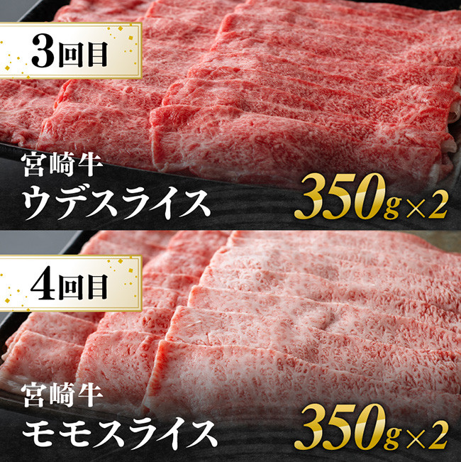 【6ヶ月定期便】宮崎牛すきしゃぶ定期便 全6回　牛肉[E11131t6]