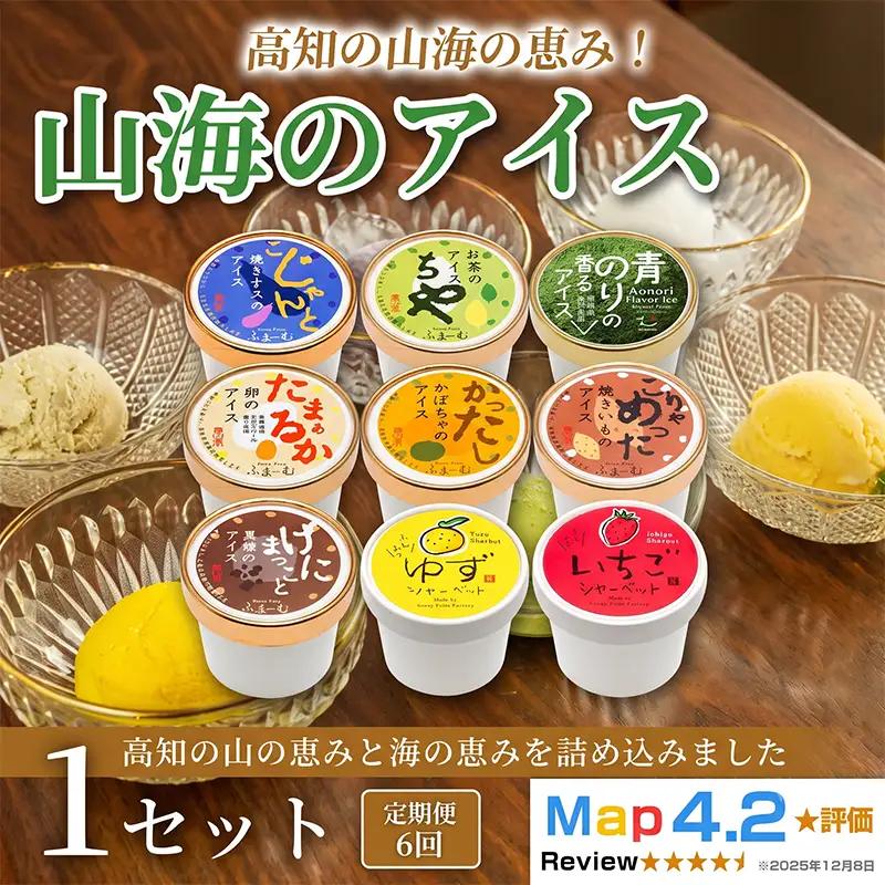 山海のアイス 100ml×10個 定期便 6回 アイス_BQ119