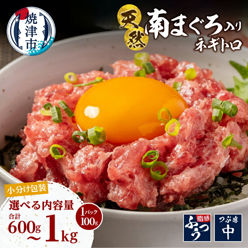 【ふるさと納税】 【選べる内容量】 ネギトロ ねぎとろ 100gずつ 小分け 800g 1kg 1.2kg 個包装 パック マグロ まぐろ 南鮪 ミナミマグロ 天然 贅沢 ふわふわ とろとろ 冷凍 海鮮丼 巻き寿司 アレンジ 絶品 本場 海鮮 グルメ 流水解凍 便利 簡易包装 焼津 海の極 a10-1274