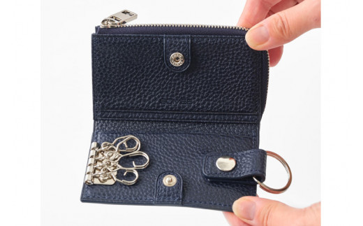 SOMES GL-03 キー＆コインケース ネイビー  [ソメスサドル 北海道 砂川市 12260312] ギャロップ 本革 牛革 メンズ ソメス 革 レザー 革製品 財布 さいふ サイフ キーケース