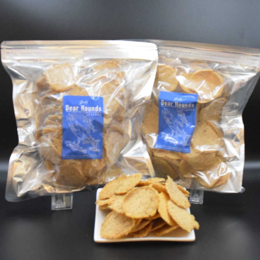 【ふるさと納税】愛犬・愛猫用おやつ 鱈 コインチップジャーキー 計400g（200g×2個）| ペットフード ペット用 ジャーキー ドッグフード おやつ | Dear Hounds[BOAE037]