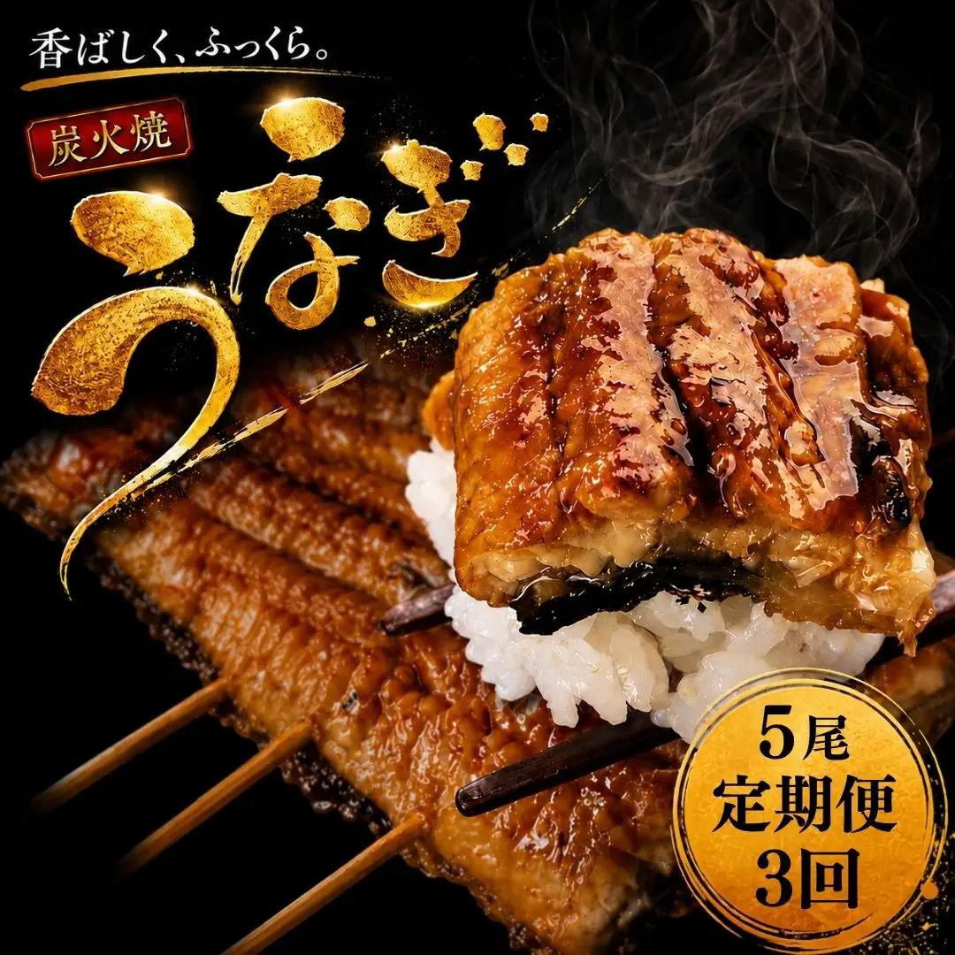 うなぎ蒲焼 特大 無頭 5尾 計約1.65kg 定期便 3回 | うなぎ蒲焼