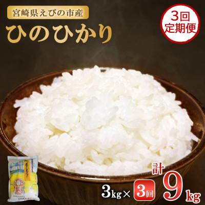 ふるさと納税 えびの市 【毎月定期便】えびの産 ひのひかり 3kg全3回