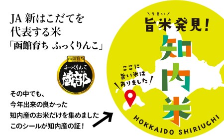 【新米発送】★定期便★ 知内産 ふっくりんこ10㎏×10回　JA新はこだて【定期便・頒布会特集】