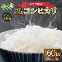 【ふるさと納税】【先行予約】【3ヶ月連続お届け】【白米】 令和6年度産 永平寺町産 農薬不使用・化学肥料不使用 特別栽培米 コシヒカリ 20kg×3ヶ月（計60kg）＊2025年1月20日前後以降発送開始予定 / 無農薬 こめ ごはん 精米 定期便