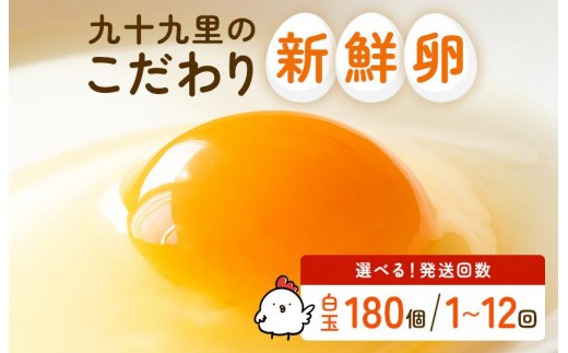 
                  九十九里ファームこだわりたまご～あおい海・みどりの里～ 白玉 180個 ／ たまご 卵 玉子 タマゴ 180個 定期便 1回 2回 3回 4回 5回 6回 7回 8回 9回 10回 11回 12回 卵かけご飯 新鮮 旨み 甘み 贈答用 贈答 ギフト 贈り物 九十九里ファーム 千葉県 匝瑳市 送料無料
                