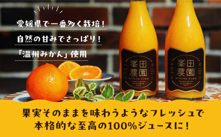 愛媛県産 大人気の手作り「温州みかん」100%ストレートジュース（720ml×2本）　愛媛県大洲市/峯田農園[AGBT023]