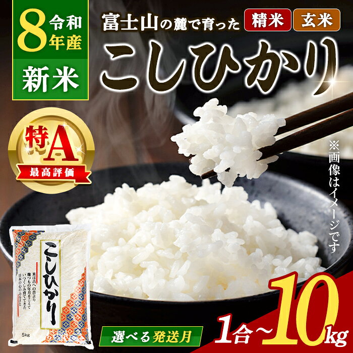 【ふるさと納税】＼予約受付中／ 高評価 ★4.86 新米 令和8年産 コシヒカリ【選べる 発送月】お試し 1合 5合 5kg 10kg ＜ 厳選 特A 精米 玄米 限定品 ＞【 2026年9月25日より順次発送 】 米 お米 令和8年産 特A コシヒカリ 白米 玄米 米 国産 すぐ 届く